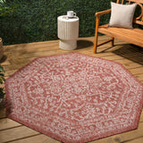 Malta Bohemian Medallion Textured Weave Indoor/outdoor Octagon Rug