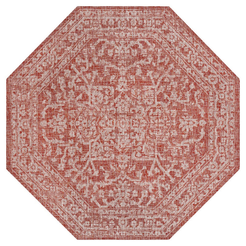 Malta Bohemian Medallion Textured Weave Indoor/outdoor Octagon Rug
