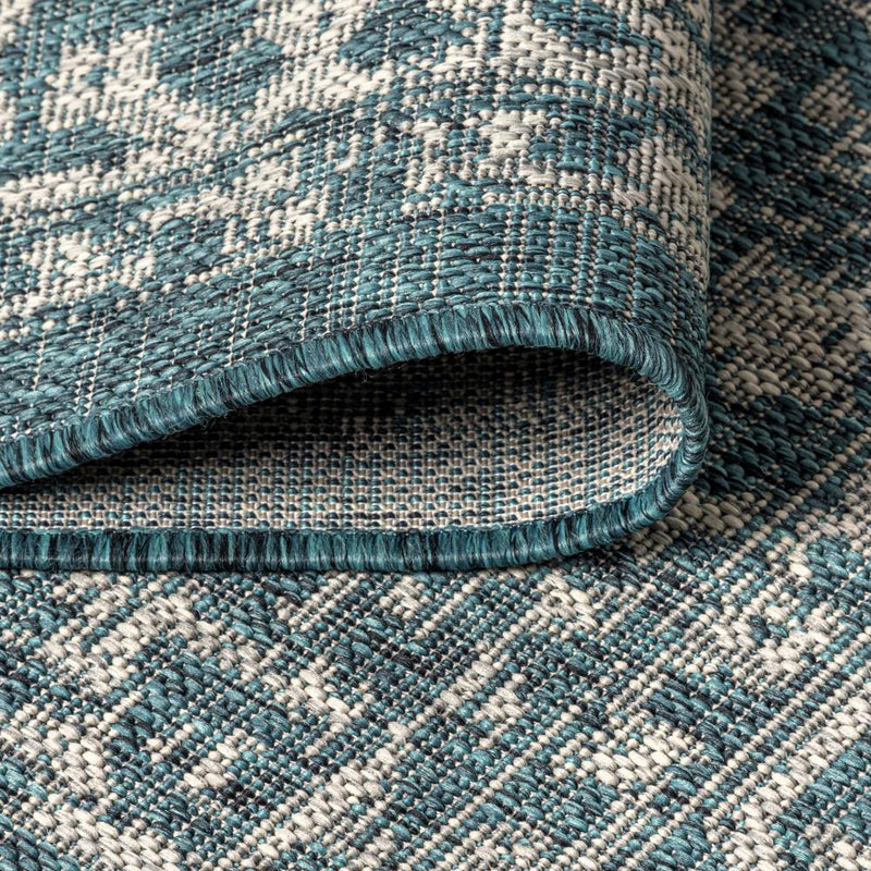 Malta Bohemian Medallion Textured Weave Indoor/outdoor Runner Rug