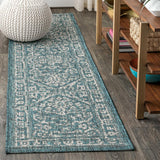 Malta Bohemian Medallion Textured Weave Indoor/outdoor Runner Rug