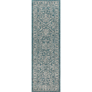 Malta Bohemian Medallion Textured Weave Indoor/outdoor Runner Rug