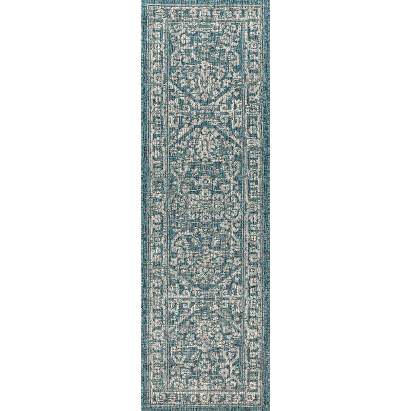Malta Bohemian Medallion Textured Weave Indoor/outdoor Runner Rug