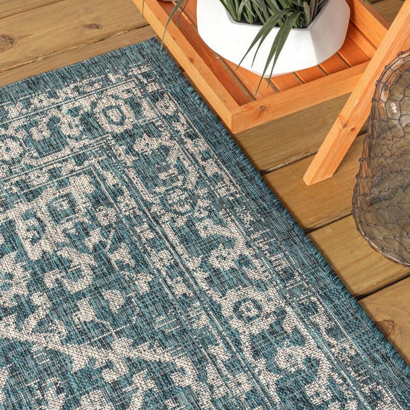 Malta Bohemian Medallion Textured Weave Indoor/outdoor Square Rug