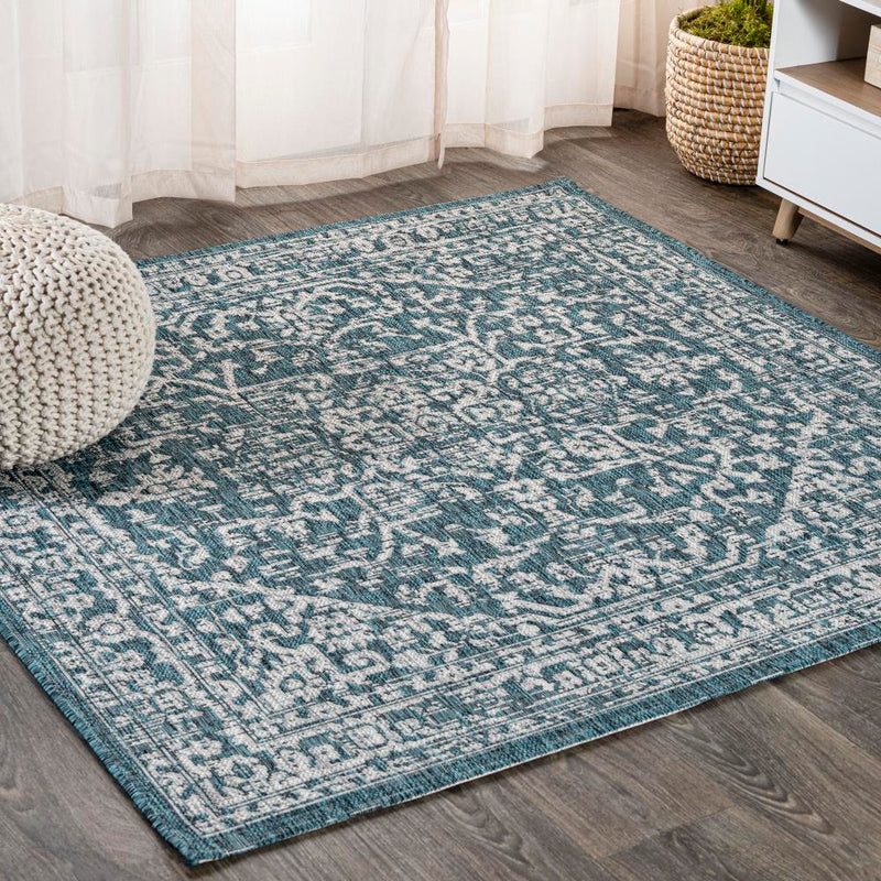 Malta Bohemian Medallion Textured Weave Indoor/outdoor Square Rug