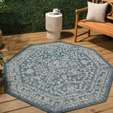 Malta Bohemian Medallion Textured Weave Indoor/outdoor Octagon Rug