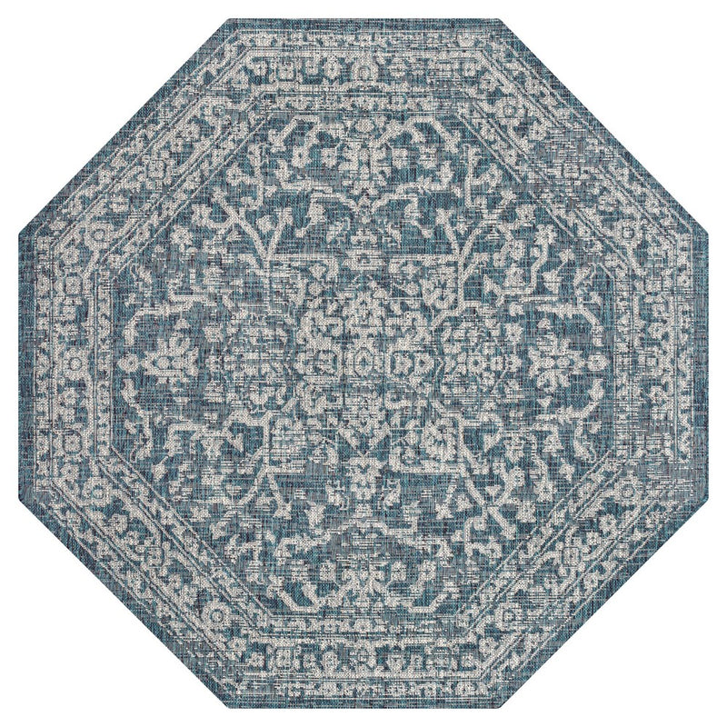 Malta Bohemian Medallion Textured Weave Indoor/outdoor Octagon Rug