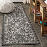 Malta Bohemian Medallion Textured Weave Indoor/outdoor Runner Rug