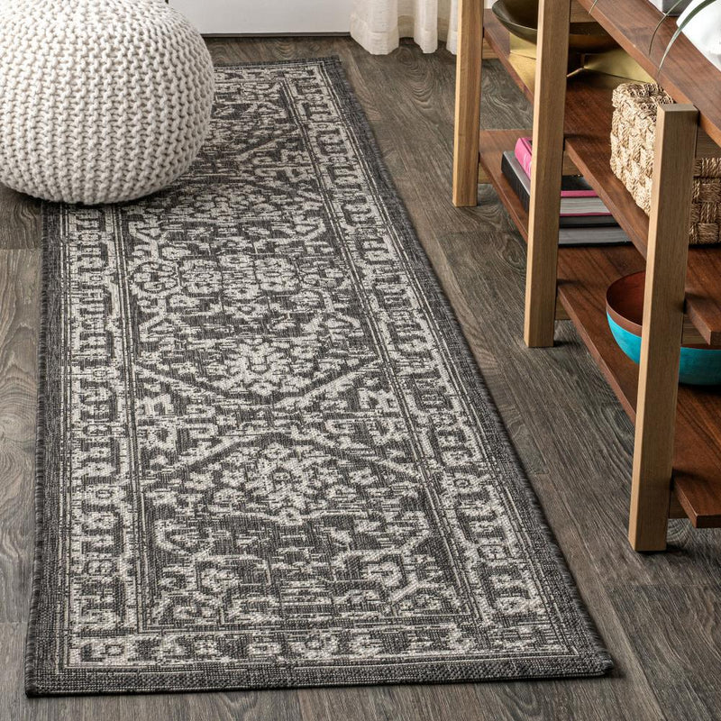 Malta Bohemian Medallion Textured Weave Indoor/outdoor Runner Rug