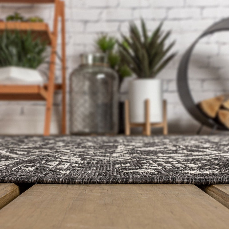 Malta Bohemian Medallion Textured Weave Indoor/outdoor Octagon Rug
