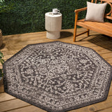 Malta Bohemian Medallion Textured Weave Indoor/outdoor Octagon Rug