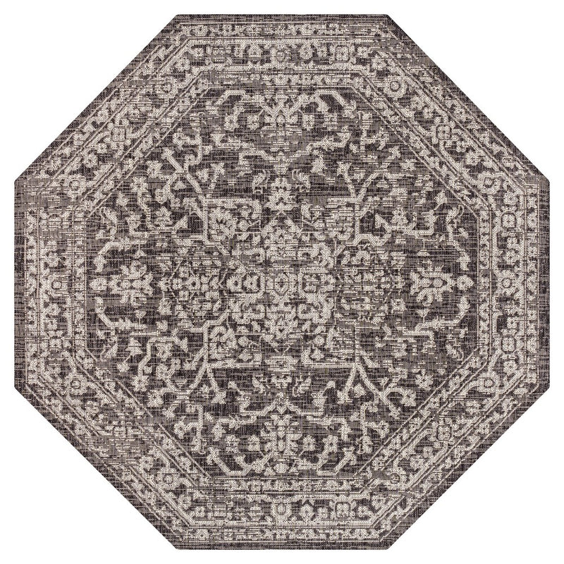 Malta Bohemian Medallion Textured Weave Indoor/outdoor Octagon Rug