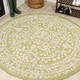 Malta Bohemian Medallion Textured Weave Indoor/outdoor Round Rug
