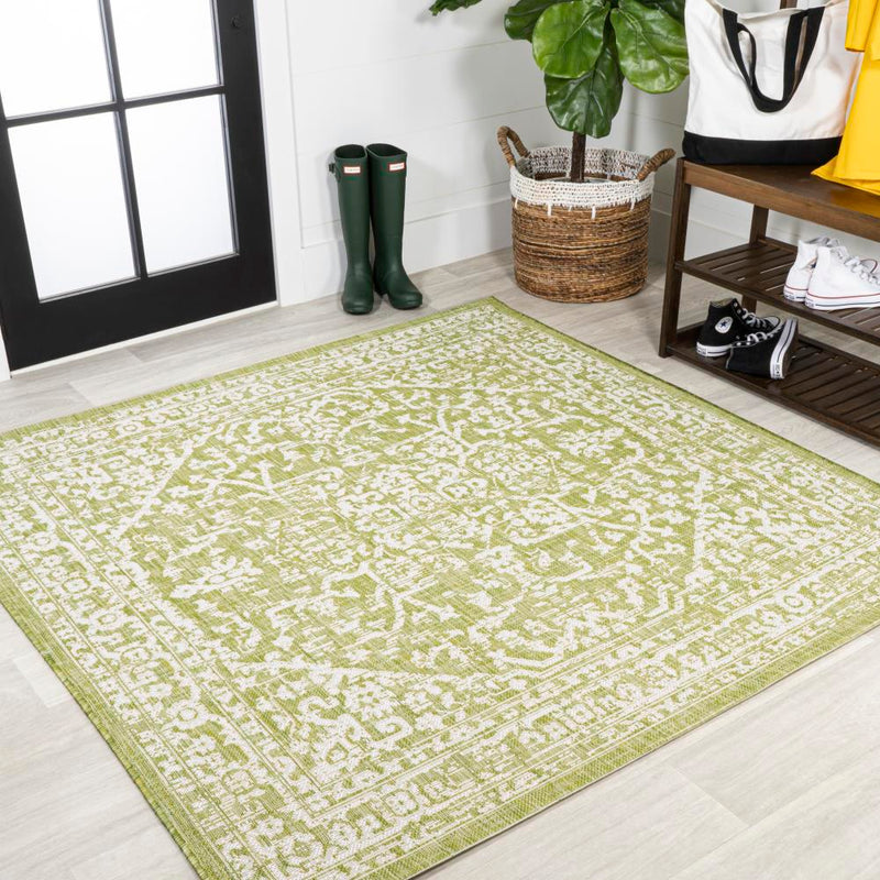 Malta Bohemian Medallion Textured Weave Indoor/outdoor Square Rug