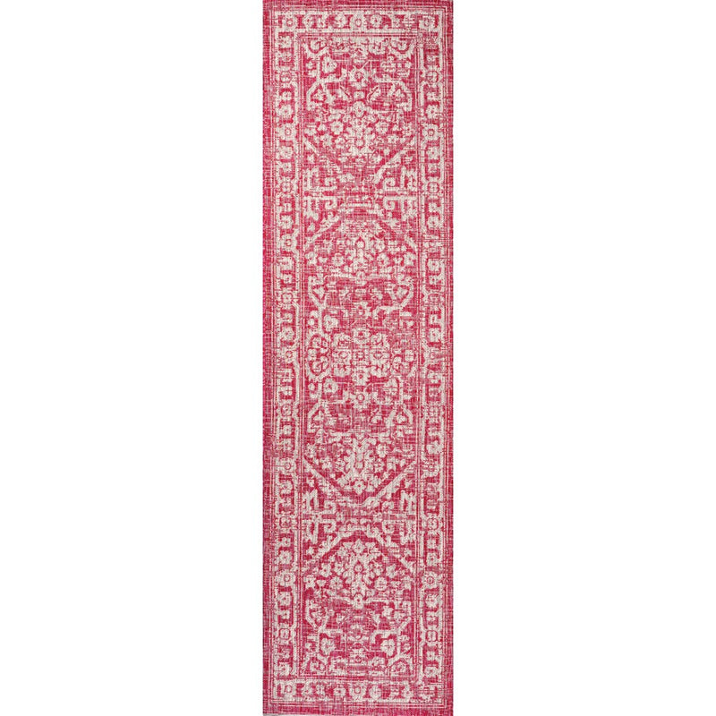 Malta Bohemian Medallion Textured Weave Indoor/outdoor Runner Rug