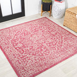 Malta Bohemian Medallion Textured Weave Indoor/outdoor Square Rug