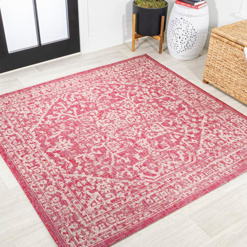 Malta Bohemian Medallion Textured Weave Indoor/outdoor Square Rug