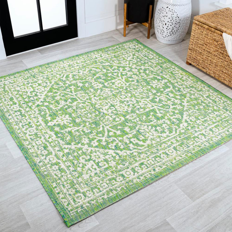 Malta Bohemian Medallion Textured Weave Indoor/outdoor Square Rug