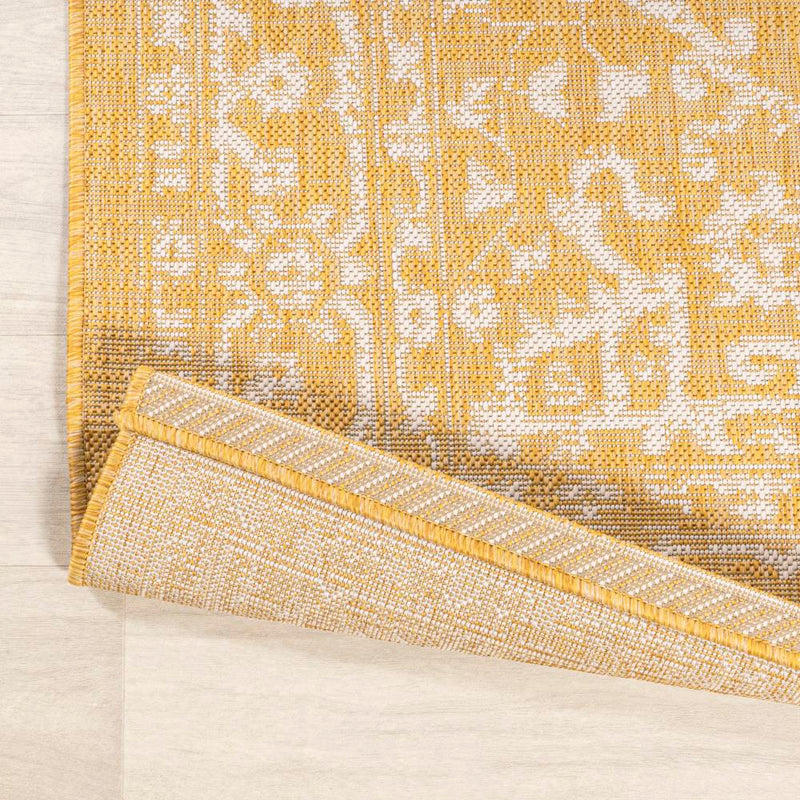 Malta Bohemian Medallion Textured Weave Indoor/outdoor Runner Rug