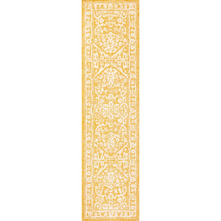 Malta Bohemian Medallion Textured Weave Indoor/outdoor Runner Rug