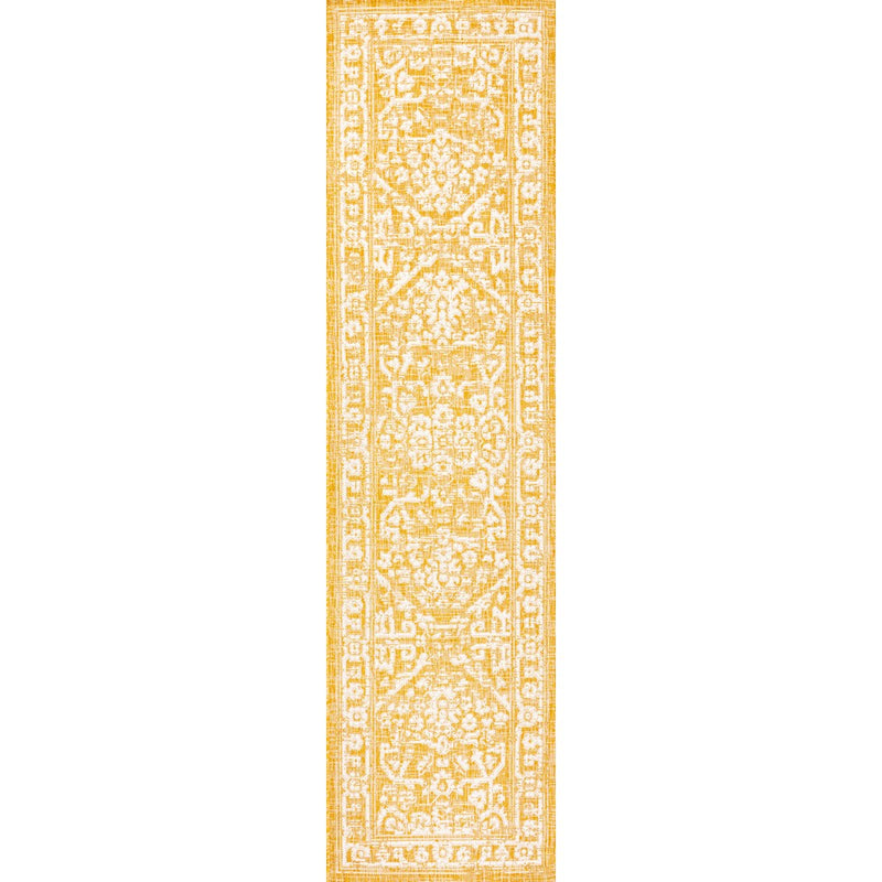 Malta Bohemian Medallion Textured Weave Indoor/outdoor Runner Rug