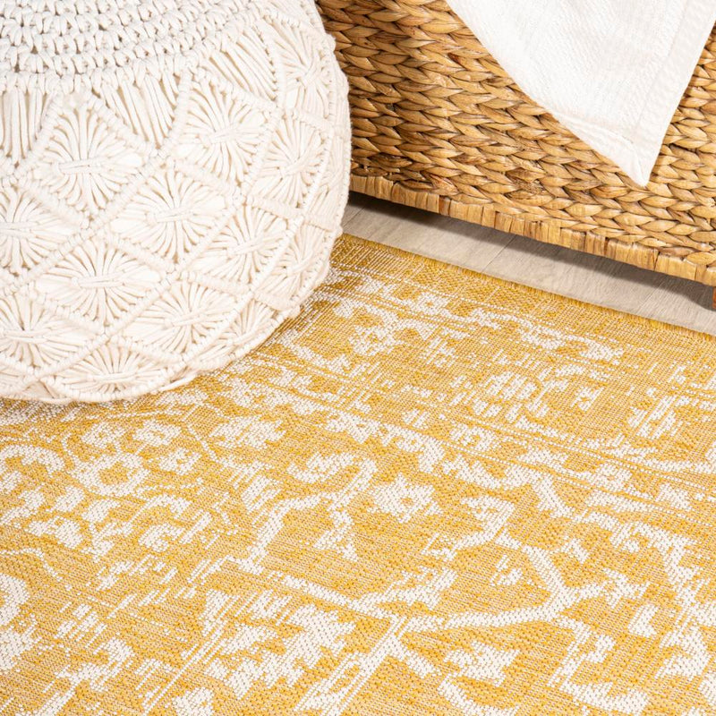 Malta Bohemian Medallion Textured Weave Indoor/outdoor Square Rug