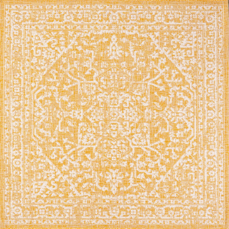 Malta Bohemian Medallion Textured Weave Indoor/outdoor Square Rug
