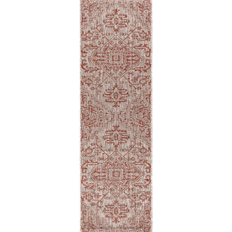 Estrella Bohemian Medallion Textured Weave Indoor/outdoor Runner Rug