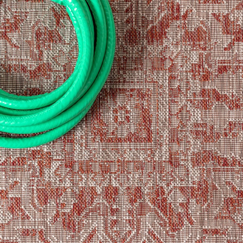 Estrella Bohemian Medallion Textured Weave Indoor/outdoor Square Rug