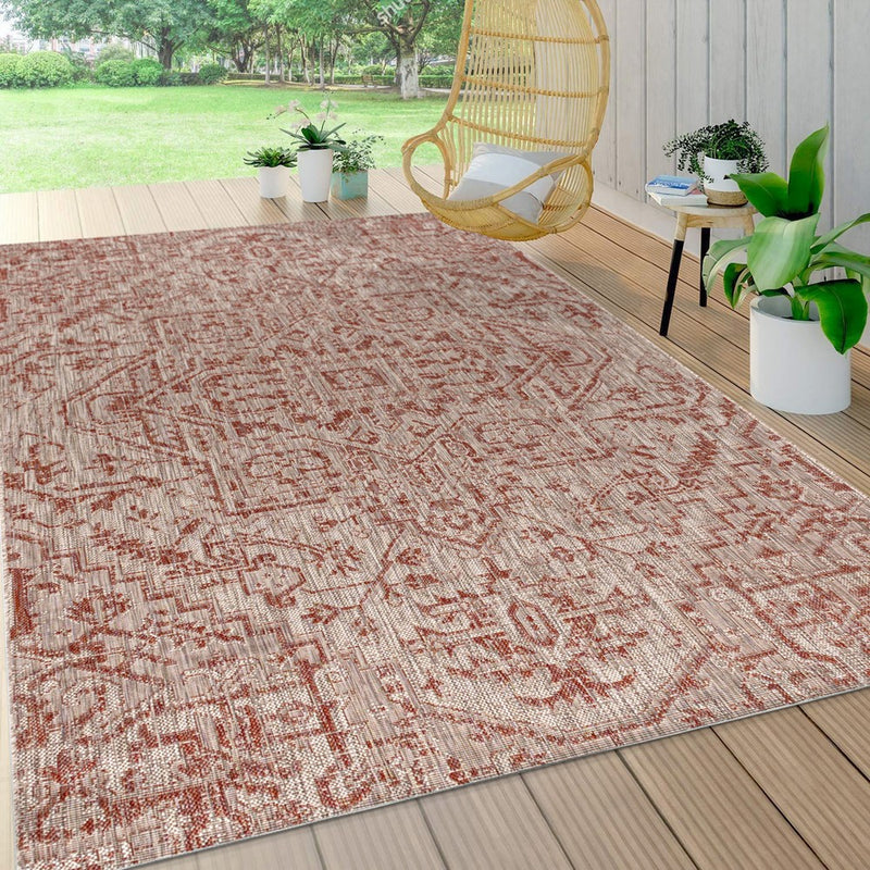 Estrella Bohemian Medallion Textured Weave Indoor/outdoor Area Rug