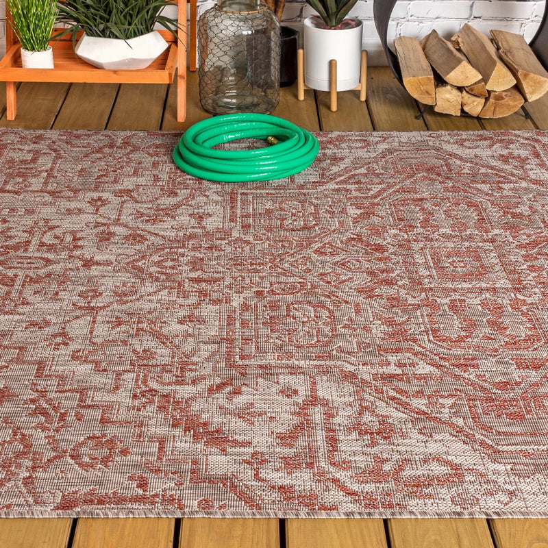 Estrella Bohemian Medallion Textured Weave Indoor/outdoor Area Rug