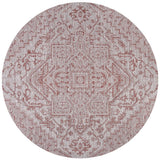 Estrella Bohemian Medallion Textured Weave Indoor/outdoor Round Rug