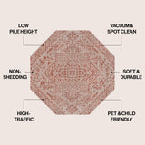 Estrella Bohemian Medallion Textured Weave Indoor/outdoor Octagon Rug