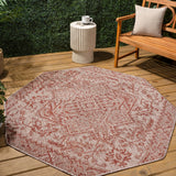 Estrella Bohemian Medallion Textured Weave Indoor/outdoor Octagon Rug