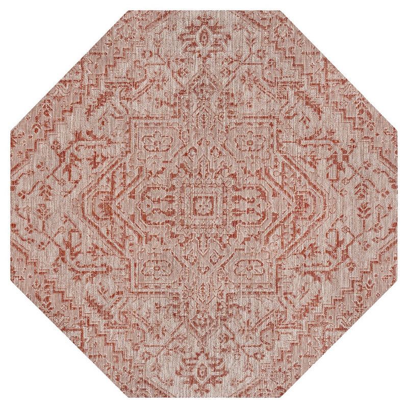 Estrella Bohemian Medallion Textured Weave Indoor/outdoor Octagon Rug
