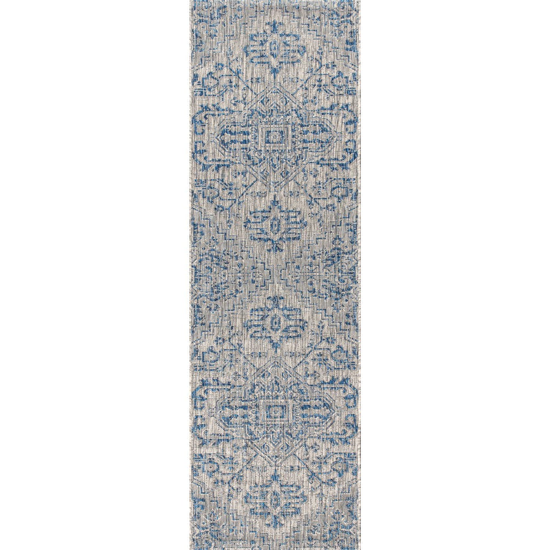 Estrella Bohemian Medallion Textured Weave Indoor/outdoor Runner Rug