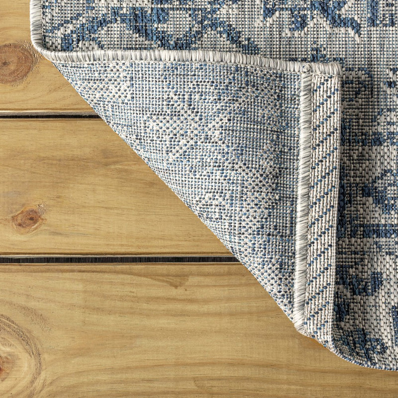 Estrella Bohemian Medallion Textured Weave Indoor/outdoor Round Rug
