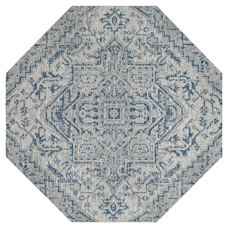 Estrella Bohemian Medallion Textured Weave Indoor/outdoor Octagon Rug