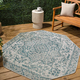 Estrella Bohemian Medallion Textured Weave Indoor/outdoor Octagon Rug