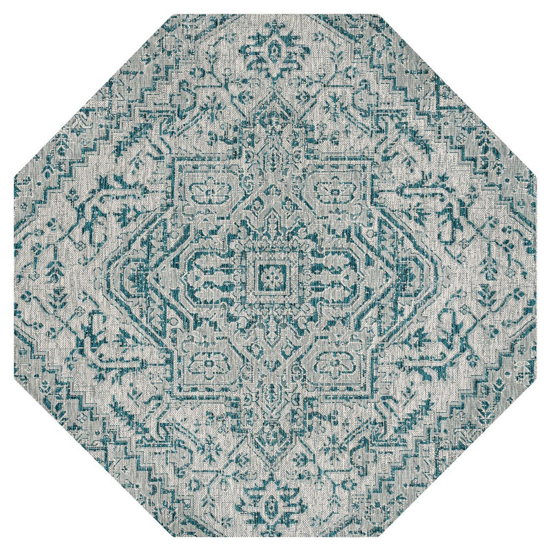 Estrella Bohemian Medallion Textured Weave Indoor/outdoor Octagon Rug