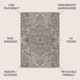 Estrella Bohemian Medallion Textured Weave Indoor/outdoor Area Rug