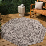 Estrella Bohemian Medallion Textured Weave Indoor/outdoor Octagon Rug