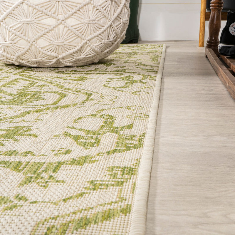 Estrella Bohemian Medallion Textured Weave Indoor/outdoor Runner Rug