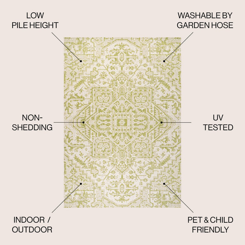 Estrella Bohemian Medallion Textured Weave Indoor/outdoor Area Rug