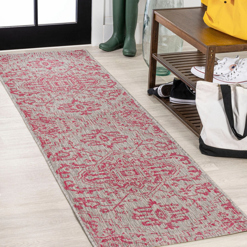 Estrella Bohemian Medallion Textured Weave Indoor/outdoor Runner Rug