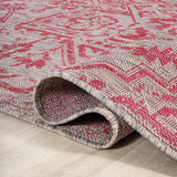 Estrella Bohemian Medallion Textured Weave Indoor/outdoor Round Rug