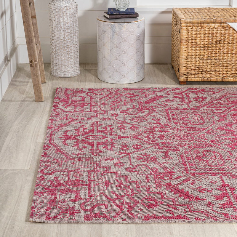 Estrella Bohemian Medallion Textured Weave Indoor/outdoor Area Rug