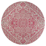 Estrella Bohemian Medallion Textured Weave Indoor/outdoor Round Rug