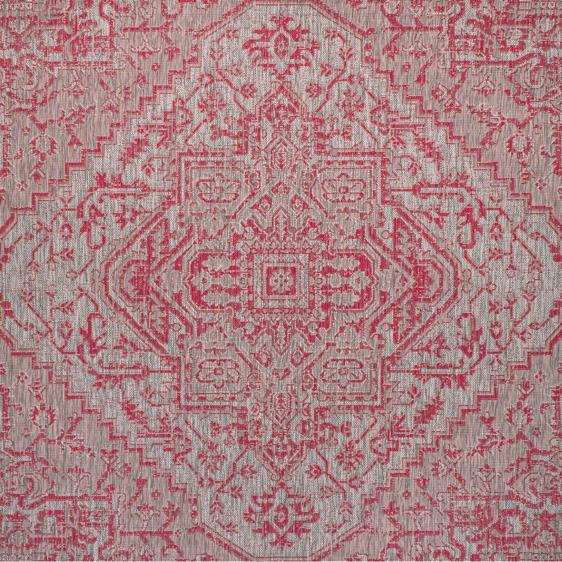 Estrella Bohemian Medallion Textured Weave Indoor/outdoor Square Rug