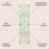 Estrella Bohemian Medallion Textured Weave Indoor/outdoor Runner Rug