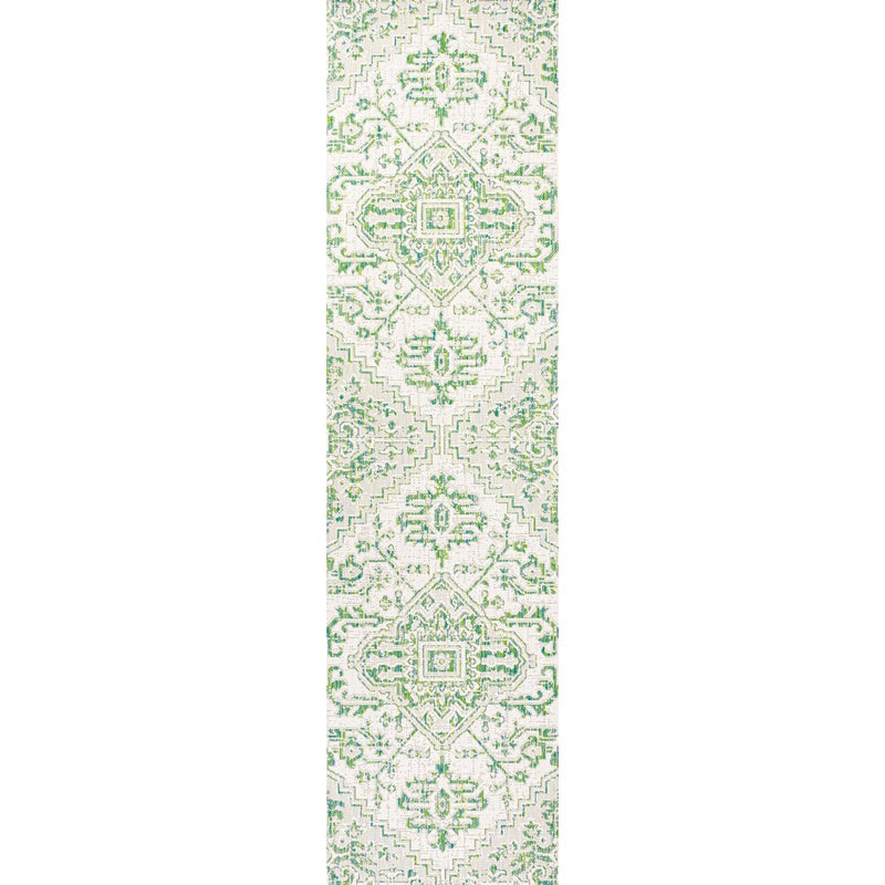 Estrella Bohemian Medallion Textured Weave Indoor/outdoor Runner Rug